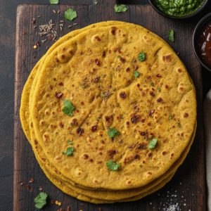 Missi Roti (Made with gram flour and spice)