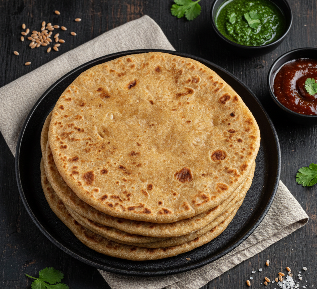 Paratha (Whole wheat bread with butter)